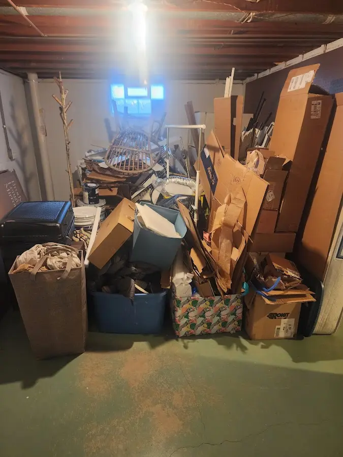 Roll-off dumpster container at job site for 2 Yard Dumpster Rental in Palestine